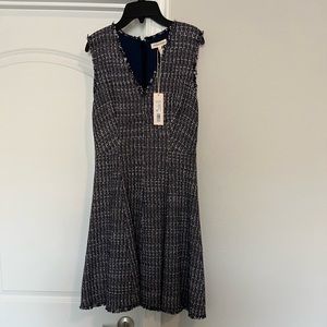 NWT Rebecca Taylor Multicolor Tweed Dress
